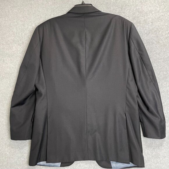 Peter Millar Sport Coat‎ Mens 42R Black Wool Suit Jacket Blazer Single Breasted - Picture 9 of 12